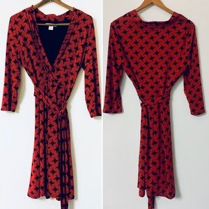 Wrap Effect Midi Dress